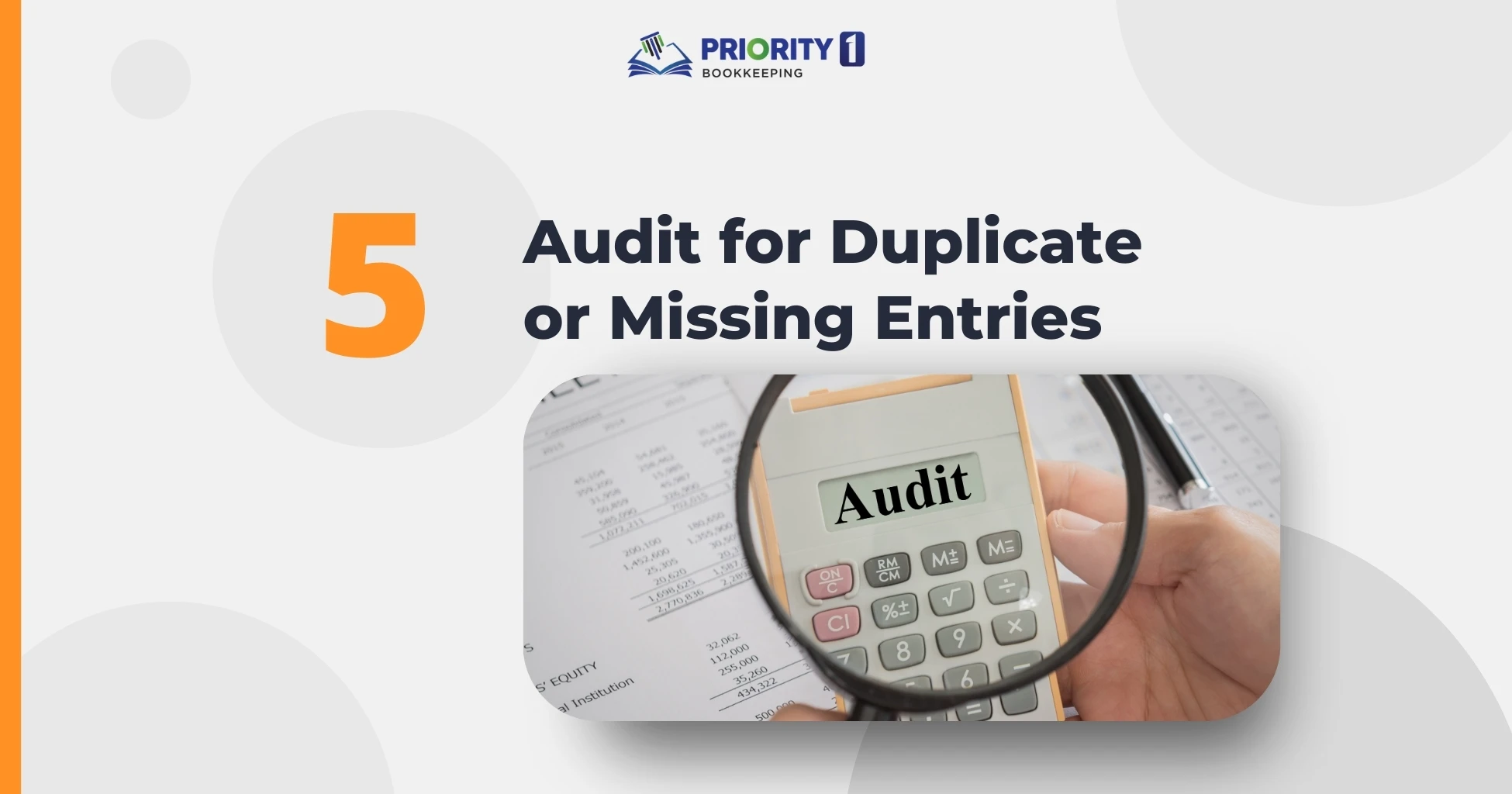 Audit for Duplicate or Missing Entries